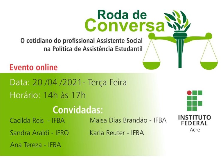 Ifac Promover Roda De Conversa Sobre O Assistente Social Na Educa O