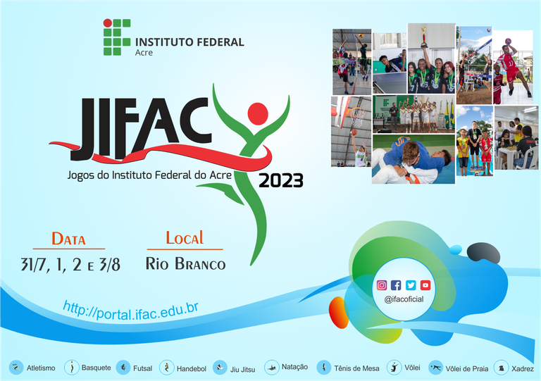 Competições dos Jogos dos Institutos Federais vão até 1º de